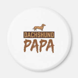 Íman Papai Dachshund Gravação Vintage Design de Papai C