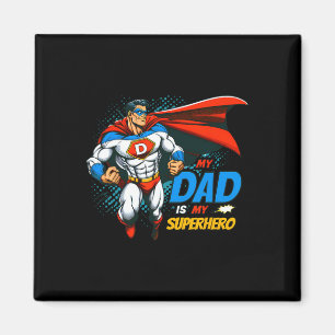 Íman Papai é meu Super-Herói Crianças Camiseta do Dia d