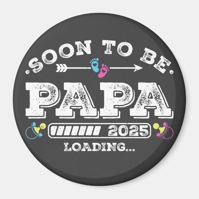 Íman Papai em Breve 2025 Círculo de Carregamento (Frente)