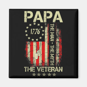 Íman Papai mito veterano - bandeira do dia dos paisPapa