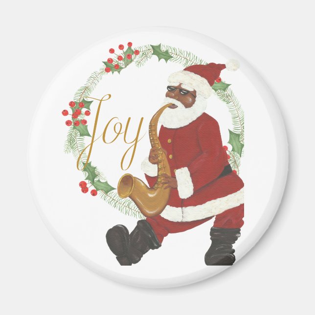 Íman Papai Noel Africano Americano (Frente)