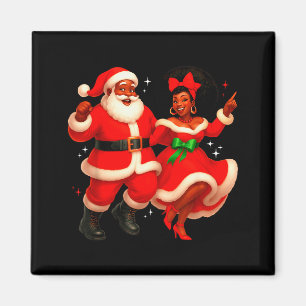 Íman Papai Noel africano dançando Sr Sra Claus África A