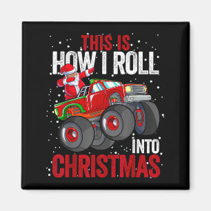 Íman Papai Noel Afro-Americano Caminhão Monstro C