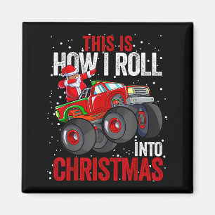 Íman Papai Noel Afro-Americano Caminhão Monstro C