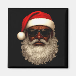 Íman Papai Noel Afro-Americano Pijama de Natal Legal Pr