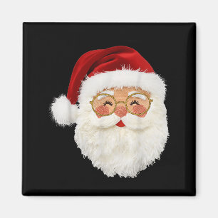 Íman Papai Noel Alegre de Fio de lã Falso Engraçado e E