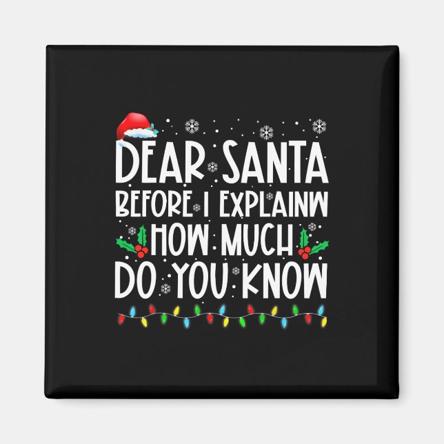 Íman Papai Noel Antes de Eu Explicar Quanto Você Sabe X (Frente)