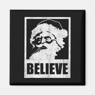 Íman Papai Noel Antigo Acredite no Natal Retro Em Julho