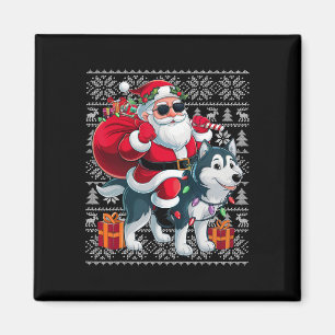 Íman Papai Noel ao Estilo Suéter de Natal Feio Montado