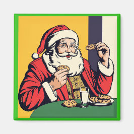 Íman Papai Noel Aproveitando Um Snack