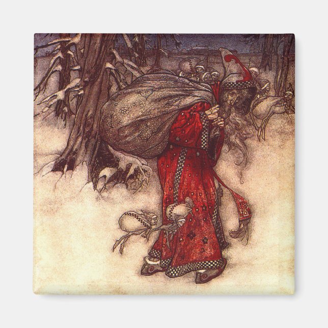 Íman Papai Noel Arthur Rackham  (Frente)