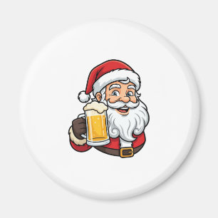 Íman Papai Noel Bebendo Cerveja Gráfico de Natal