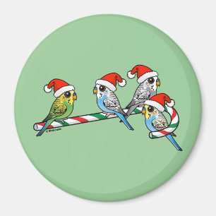 Íman Papai noel Budgies do bastão de doces