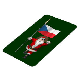 Íman Papai Noel com a bandeira da República Tcheca