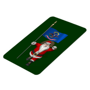 Íman Papai Noel Com Alferes Da Dakota Do Norte