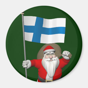 Íman Papai Noel Com Alferes Da Finlândia