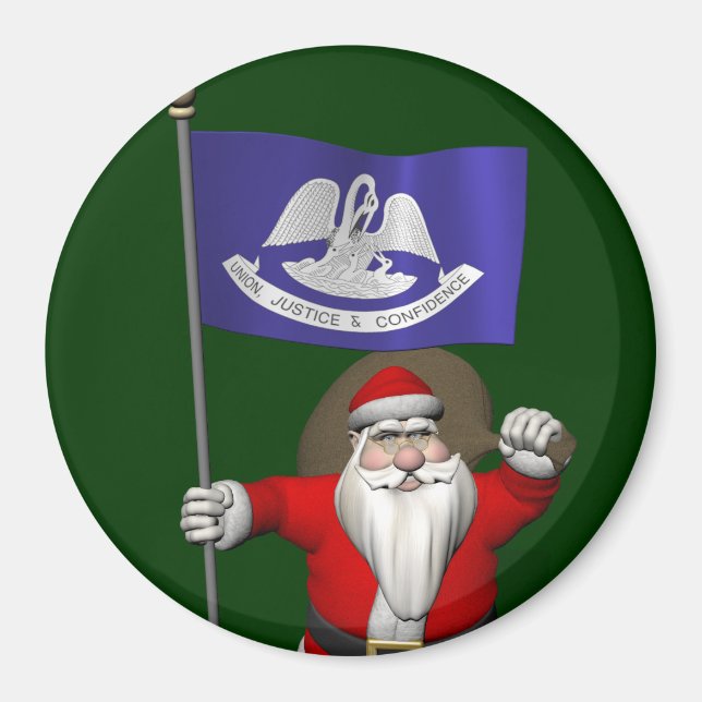 Íman Papai Noel Com Alferes Da Louisiana (Frente)