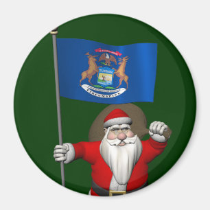 Íman Papai Noel Com Alferes De Michigan