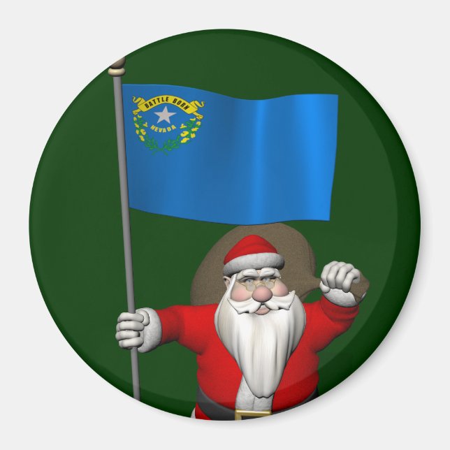 Íman Papai Noel Com Alferes De Nevada (Frente)