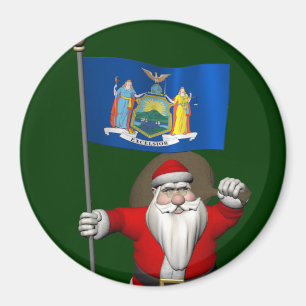 Íman Papai Noel Com Alferes De Nova York, Estado Norte-