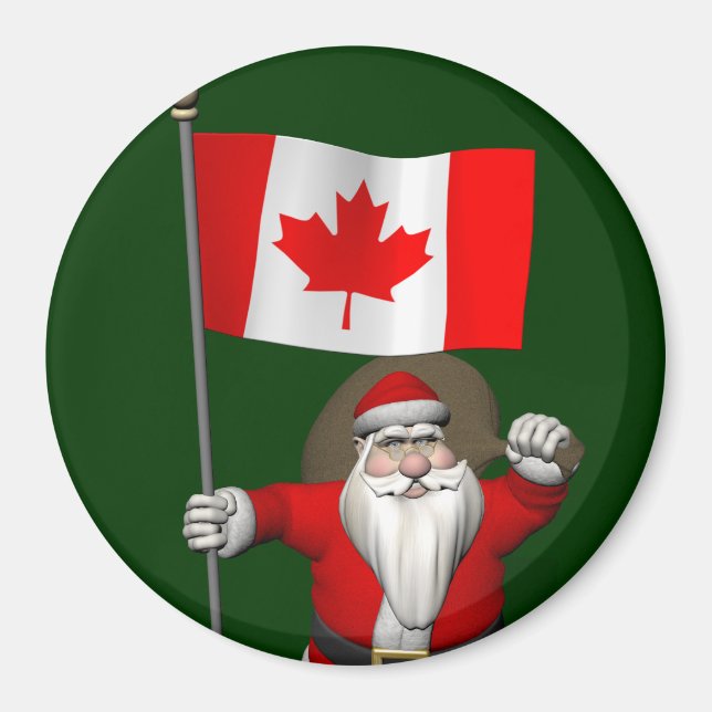 Íman Papai Noel Com Alferes Do Canadá (Frente)