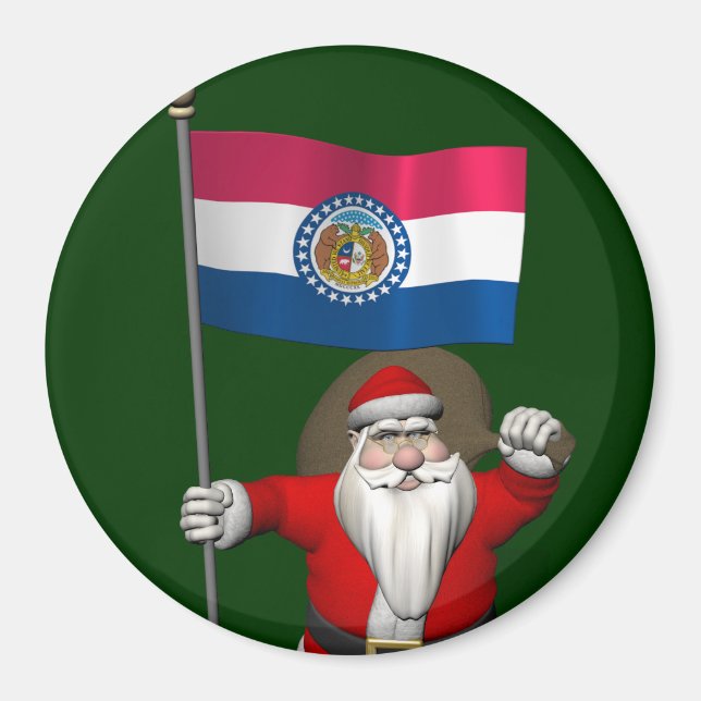 Íman Papai Noel Com Alferes Do Missouri (Frente)