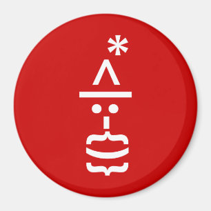 Íman Papai Noel com barba de Natal Emoticon