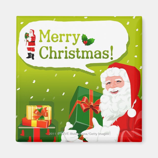 Íman Papai Noel com presentes (Frente)