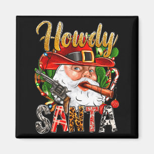 Íman Papai Noel Cowboy Boas Festas Natal Western Countr