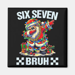 Íman Papai Noel Dabbing Engraçado Seis Sete Bruh Natal