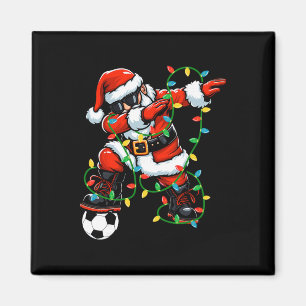 Íman Papai Noel Dabbing Futebol Luzes de Natal Futebol