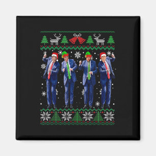 Íman Papai Noel dançando Trump Vance Kennedy Elon engra