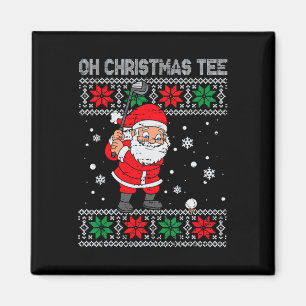 Íman Papai Noel de Natal Jogando Golfe Xmas Golfer Para