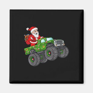 Íman Papai Noel De Natal Viajando Em Monster Truck Boys