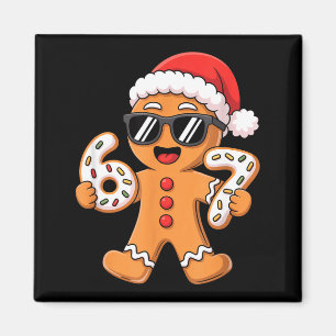 Íman Papai Noel de Pão de Mel com Óculos de Sol Seguran