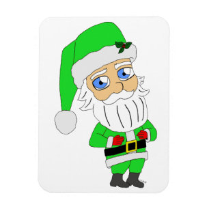 Íman Papai Noel de terno verde chibi