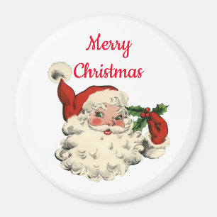 Íman Papai noel do vintage com azevinho