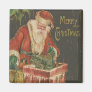 Íman Papai noel do vintage que vai abaixo da chaminé 2