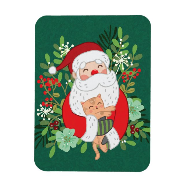 Íman Papai Noel E Gato (Vertical)