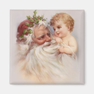 Íman Papai noel e querubim do Velho Mundo