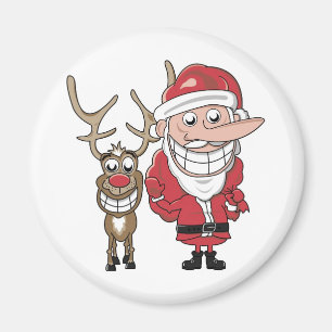 Íman Papai noel e Rudolph engraçados dos desenhos