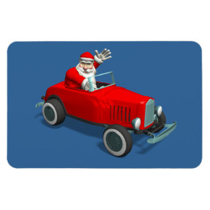 Íman Papai Noel Em Red Hot Rod