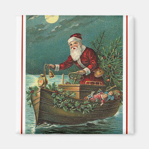 Íman Papai noel em seu barco