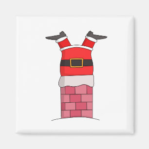 Íman Papai Noel empalhado na chaminé