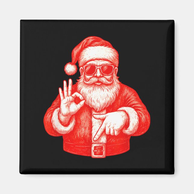 Íman Papai Noel engraçado 6 7 Design de meme _ Humor de (Frente)