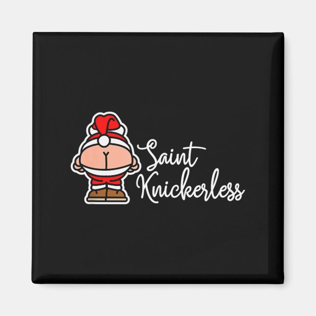 Íman Papai Noel engraçado de cueca santa natal (Frente)