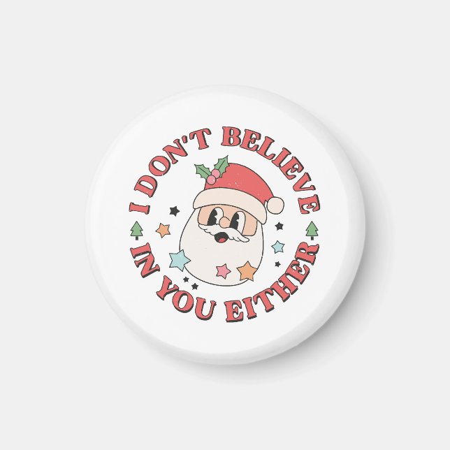 Íman Papai Noel Engraçado de Natal  (Frente)