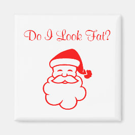 Íman Papai Noel Engraçado Pergunta Estou Gordo? Ímã de 