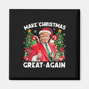 Íman Papai Noel Engraçado Trump 2025 Faça o Natal Grand