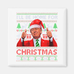 Íman Papai Noel Engraçado Trump Estarei Em Casa No Nata
